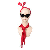 4 In 1 Grease: Rydell High Eforpretty 1950 's Vetro Pink Lady Cosplay Red Headband Halloween Costume Accessories Props